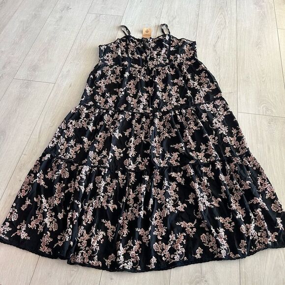 Romantic Gypsy spaghetti strap floral dress size 1X - Picture 1 of 6
